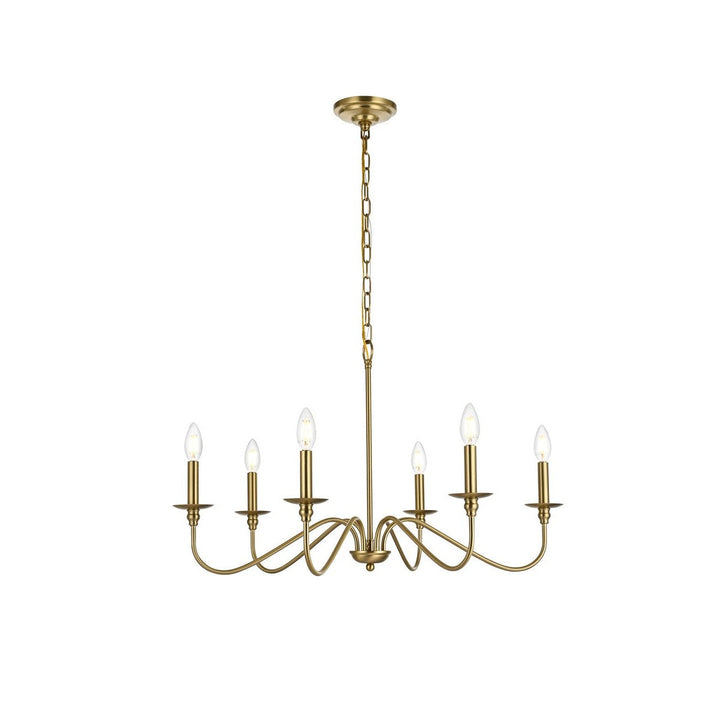 Elegant Rohan LD5056D30SG Chandelier Light - Satin Gold