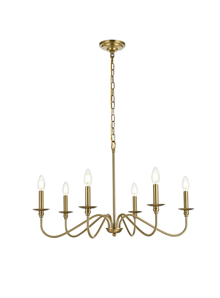 Elegant Rohan LD5056D30SG Chandelier Light - Satin Gold