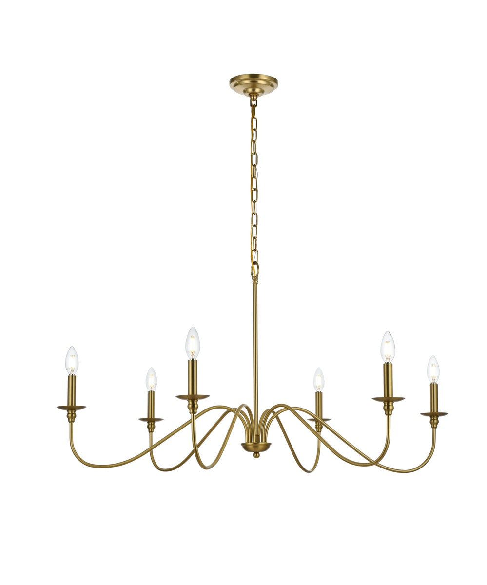 Elegant Rohan LD5056D42SG Chandelier Light - Satin Gold