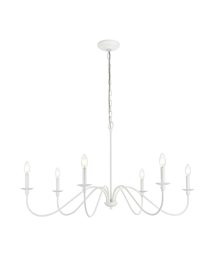 Elegant Rohan LD5056D42WH Chandelier Light - White