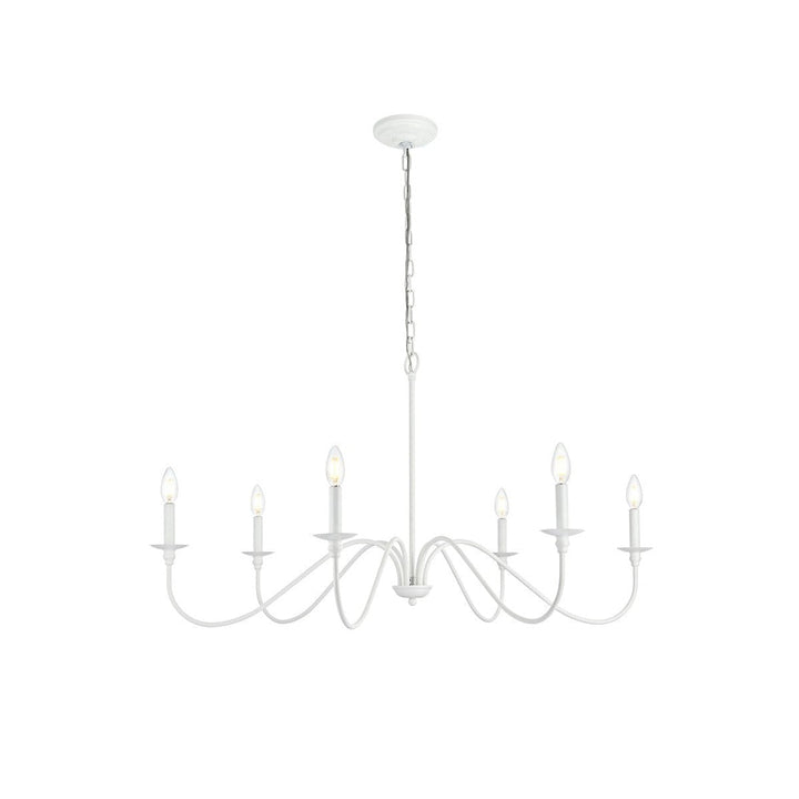 Elegant Rohan LD5056D42WH Chandelier Light - White