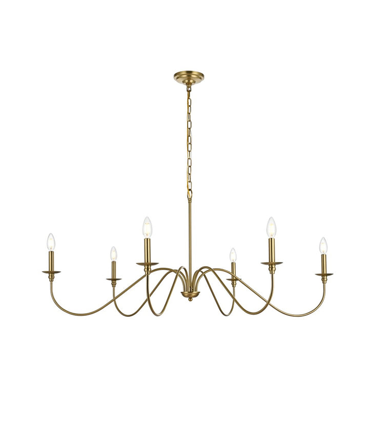 Elegant Rohan LD5056D48SG Chandelier Light - Satin Gold