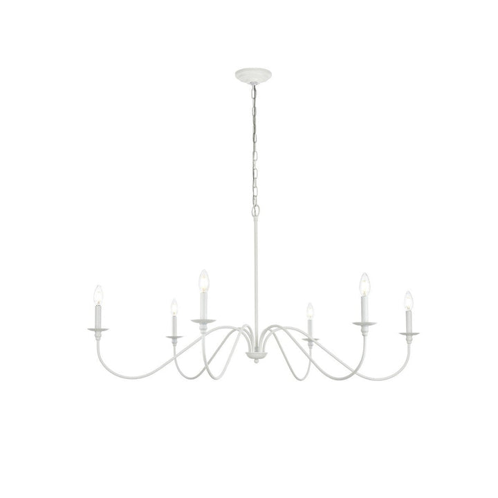 Elegant Rohan LD5056D48WH Chandelier Light - White