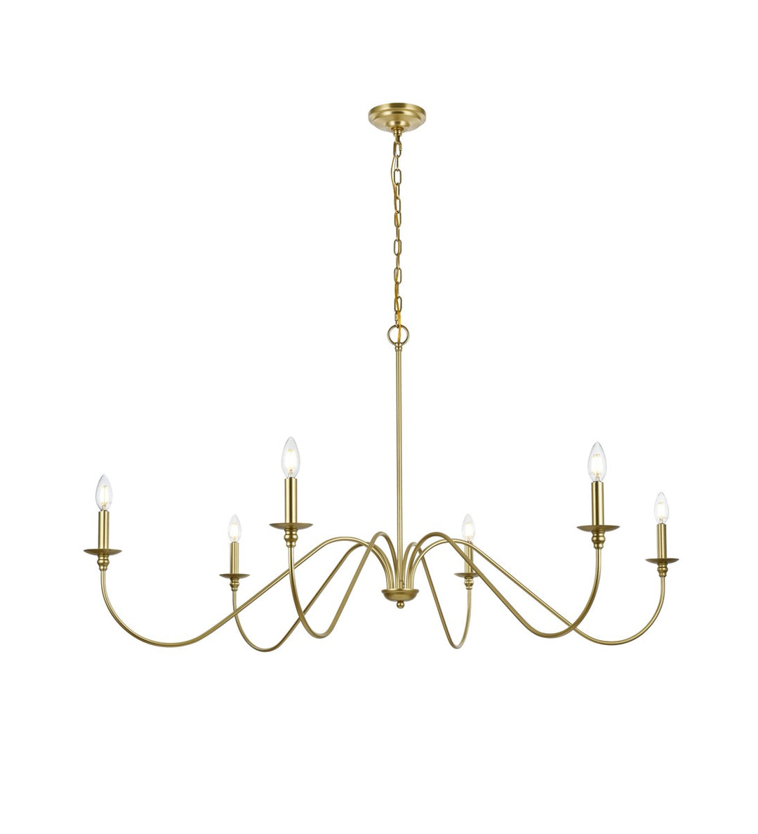 Elegant Rohan LD5056D54BR Chandelier Light - Brass