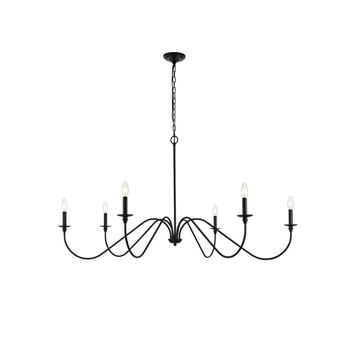 Elegant Rohan LD5056D54MB Chandelier Light - Matte Black