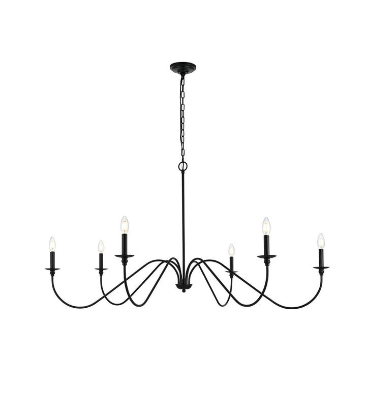 Elegant Rohan LD5056D54MB Chandelier Light - Matte Black