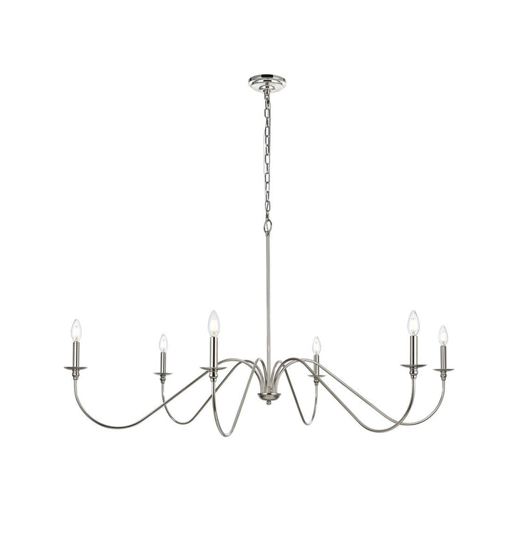 Elegant Rohan LD5056D54PN Chandelier Light - Polished Nickel