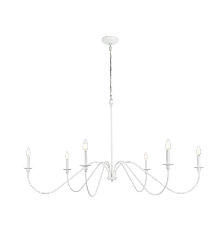 Elegant Rohan LD5056D54WH Chandelier Light - White