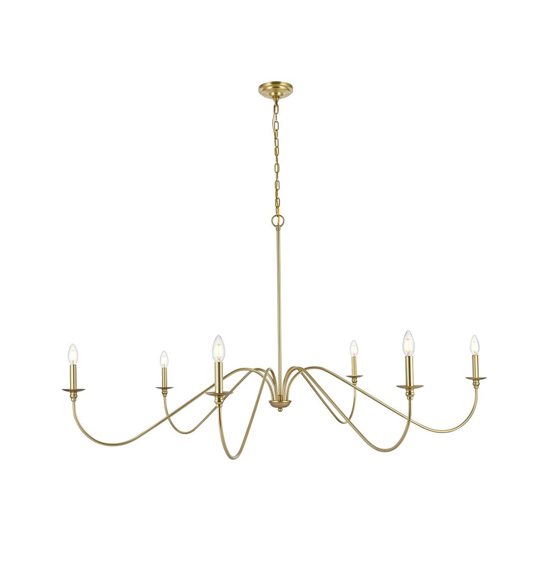 Elegant Rohan LD5056D60BR Chandelier Light - Brass