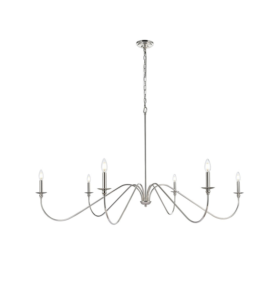 Elegant Rohan LD5056D60PN Chandelier Light - Polished Nickel