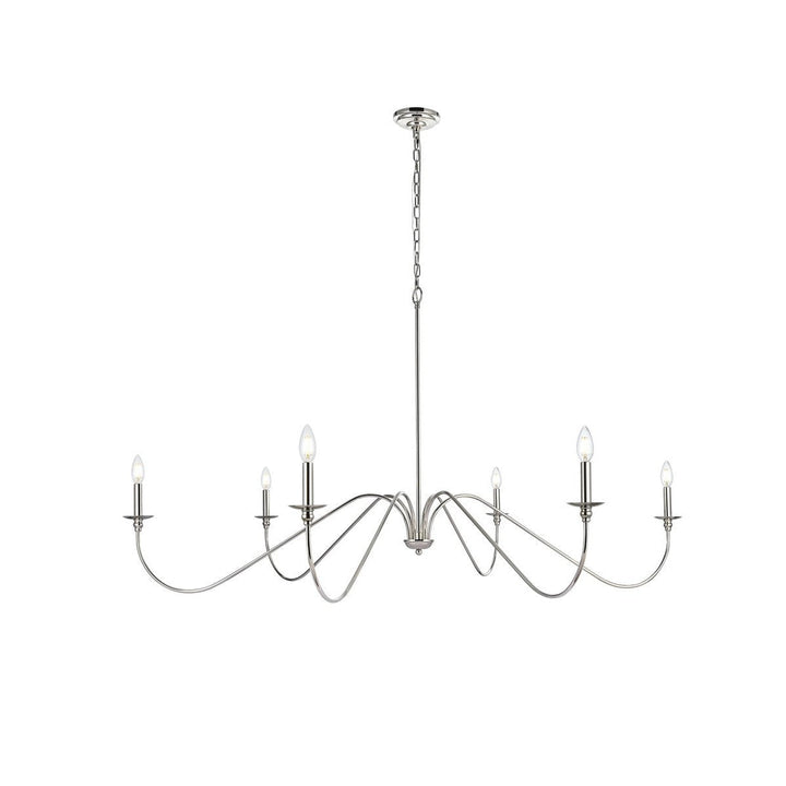 Elegant Rohan LD5056D60PN Chandelier Light - Polished Nickel