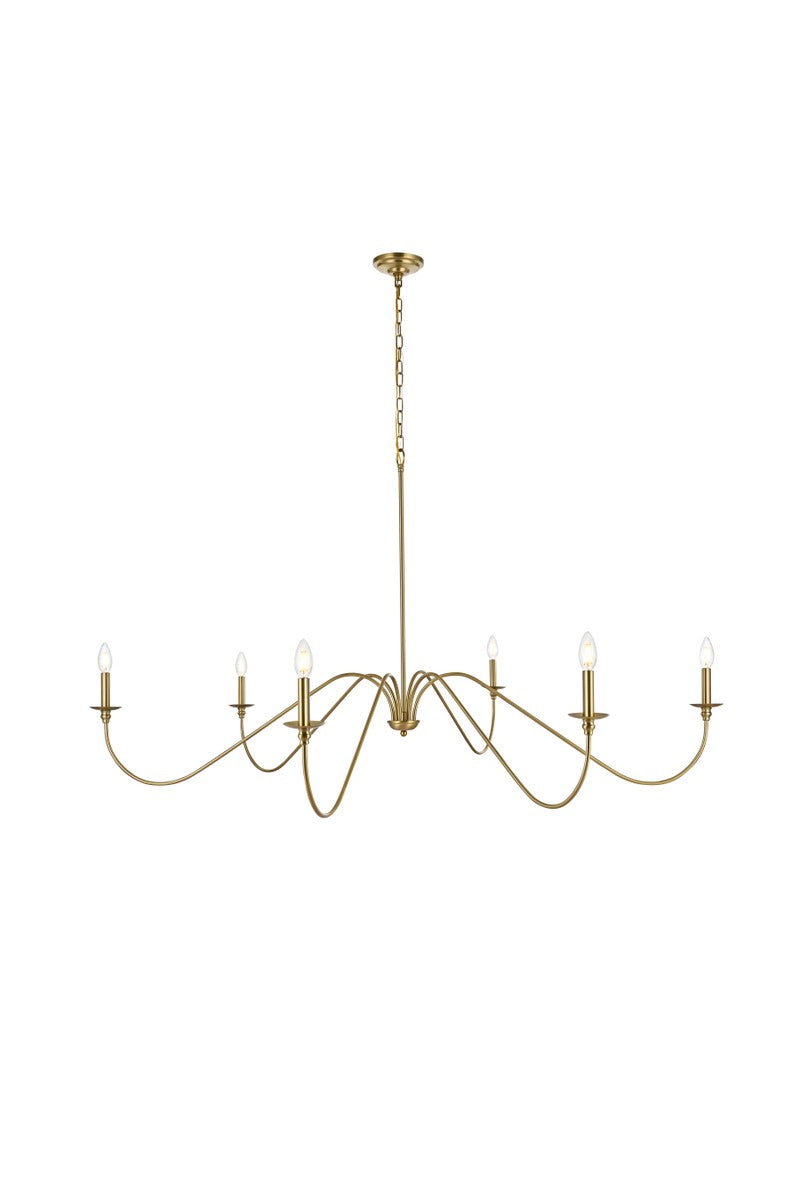 Elegant Rohan LD5056D60SG Chandelier Light - Satin Gold