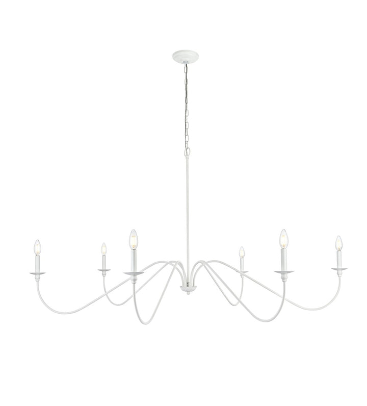 Elegant Rohan LD5056D60WH Chandelier Light - White