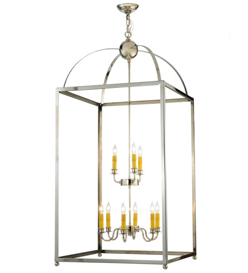 Meyda Tiffany Lighting 137352 Pavilion Nine Light Pendant Decor Polished Nickel