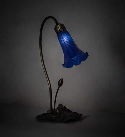 Meyda Tiffany Lighting 13739 Blue One Light Accent Lamp Lamp Bronze / Dark