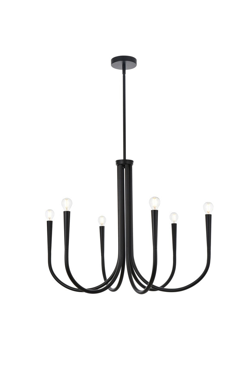 Elegant Layne LD722D30BK Chandelier Light - Black