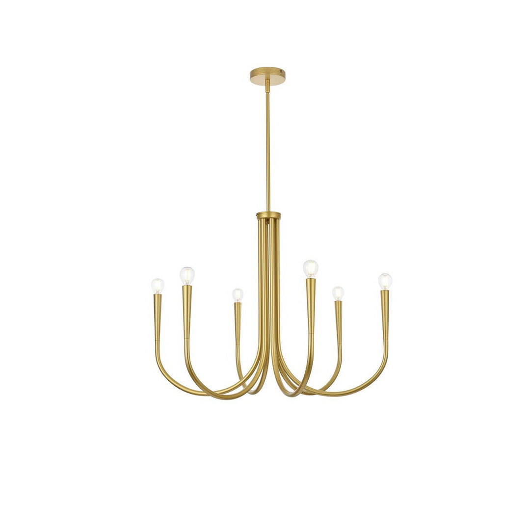 Elegant Layne LD722D30BR Chandelier Light - Brass