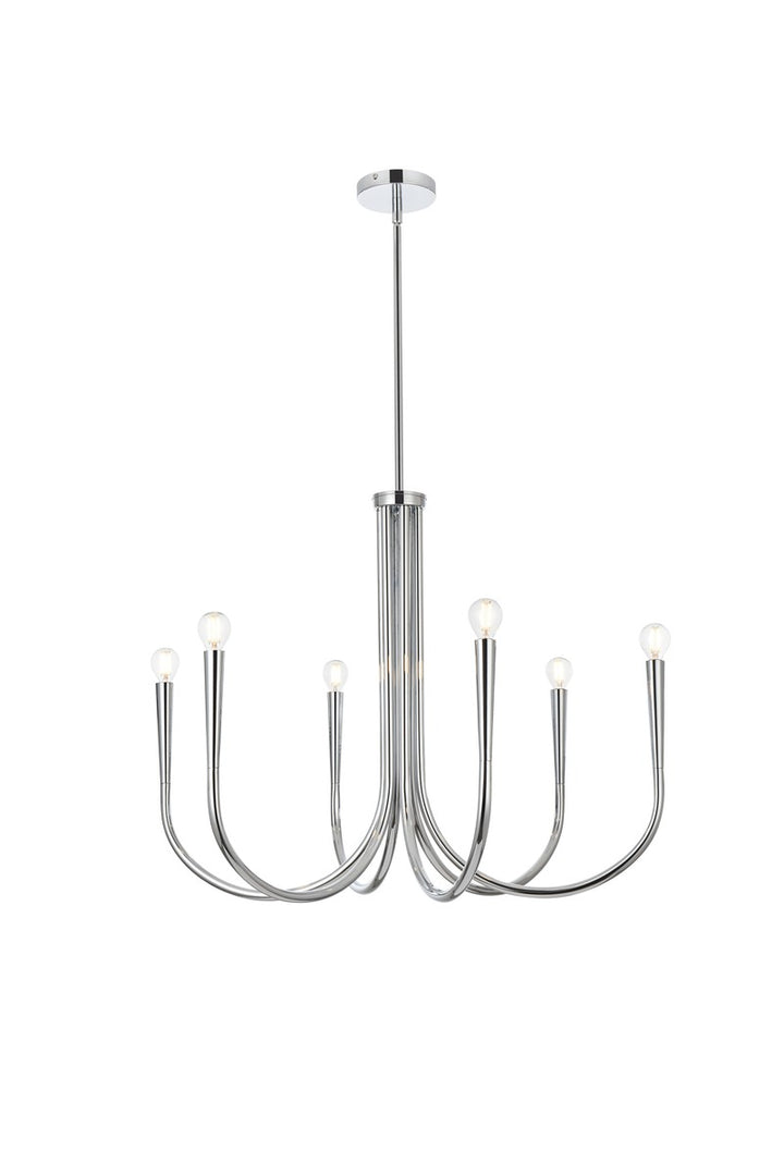 Elegant Layne LD722D30C Chandelier Light - Chrome