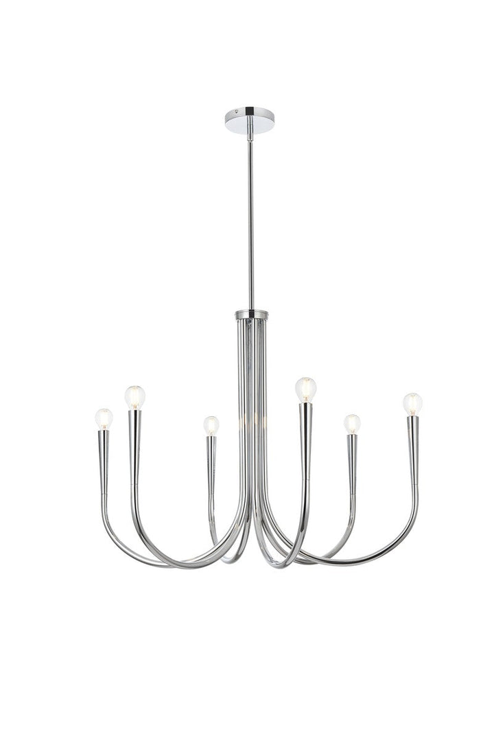 Elegant Layne LD722D30C Chandelier Light - Chrome