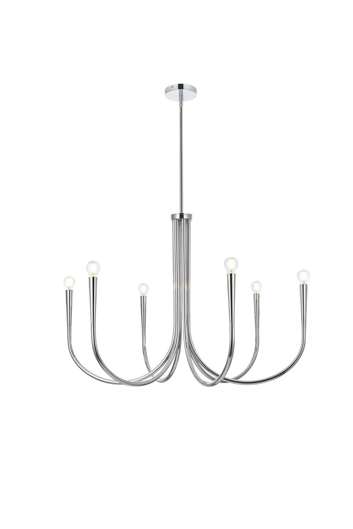 Elegant Layne LD722D36C Chandelier Light - Chrome