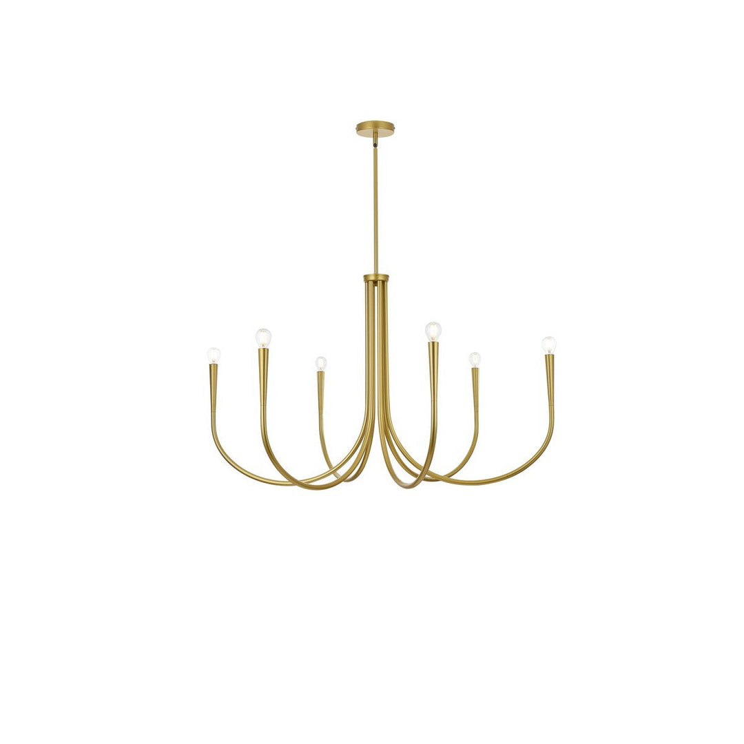 Elegant Layne LD722D42BR Chandelier Light - Brass