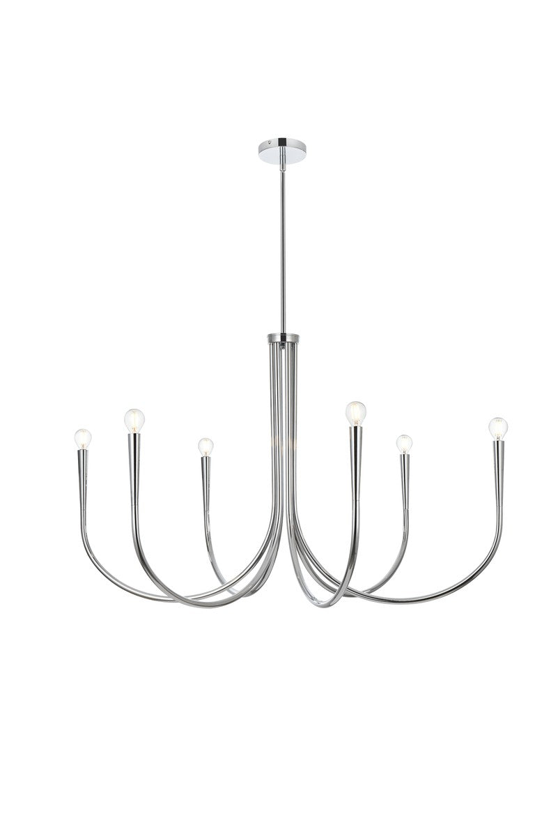 Elegant Layne LD722D42C Chandelier Light - Chrome