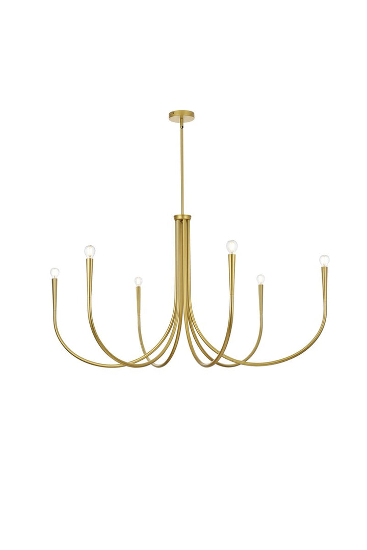 Elegant Layne LD722D50BR Chandelier Light - Brass