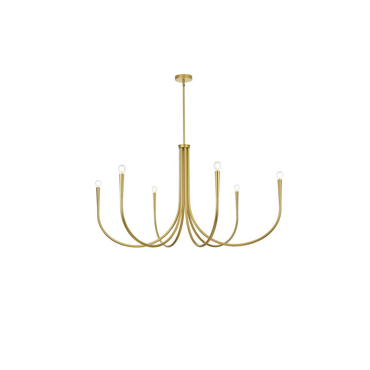 Elegant Layne LD722D50BR Chandelier Light - Brass