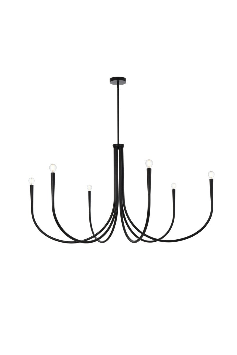 Elegant Layne LD722D55BK Chandelier Light - Black