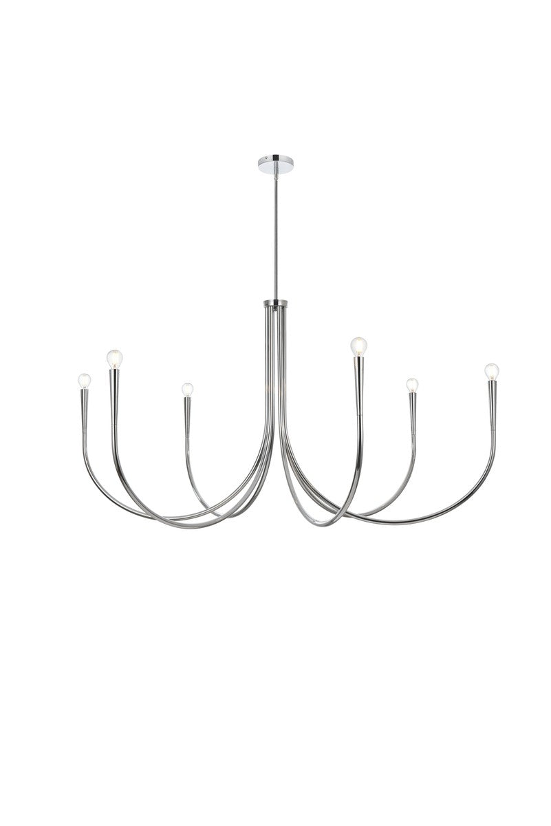 Elegant Layne LD722D55C Chandelier Light - Chrome