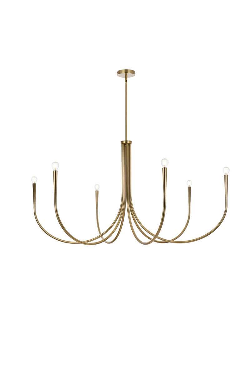 Elegant Layne LD722D55SG Chandelier Light - Gold