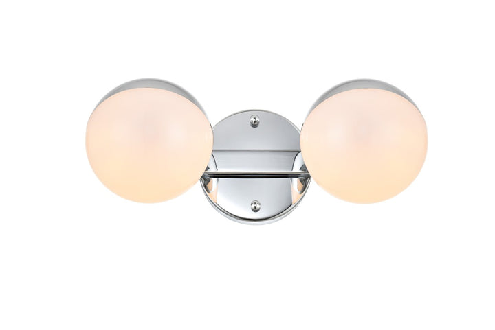 Elegant Majesty LD7305W13CH Bath Vanity Light 13 in. wide - Chrome And Frosted White