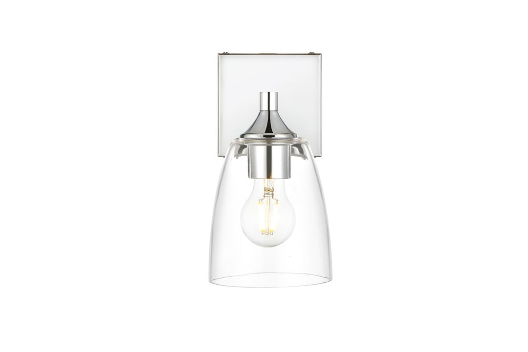 Elegant Gianni LD7307W5CH Bath Vanity Light 5 in. wide - Chrome And Clear