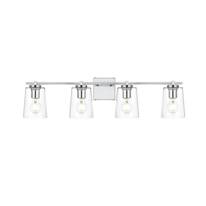 Elegant Kacey LD7310W33CH Bath Vanity Light 33 in. wide - Chrome And Clear