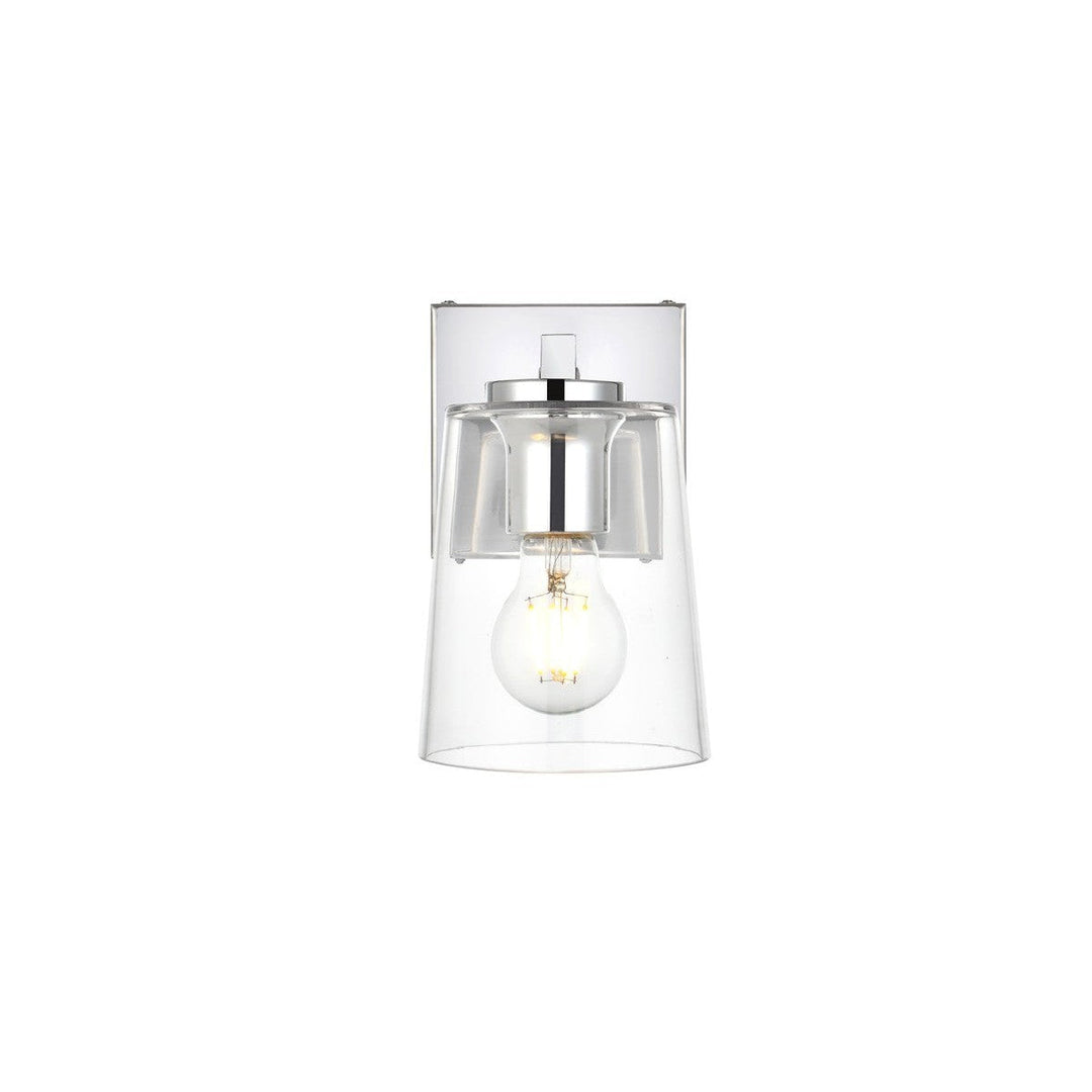 Elegant Kacey LD7310W5CH Bath Vanity Light 5 in. wide - Chrome And Clear