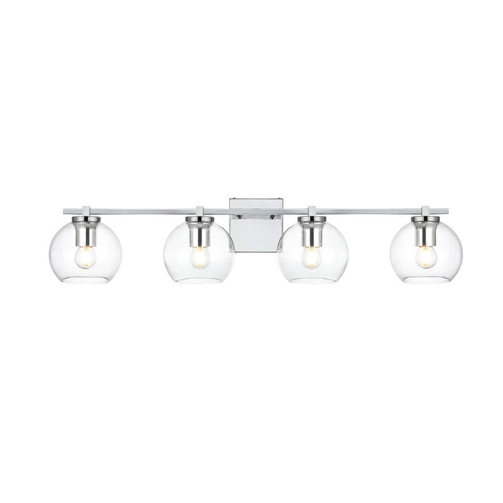 Elegant Juelz LD7311W34CH Bath Vanity Light 34 in. wide - Chrome And Clear