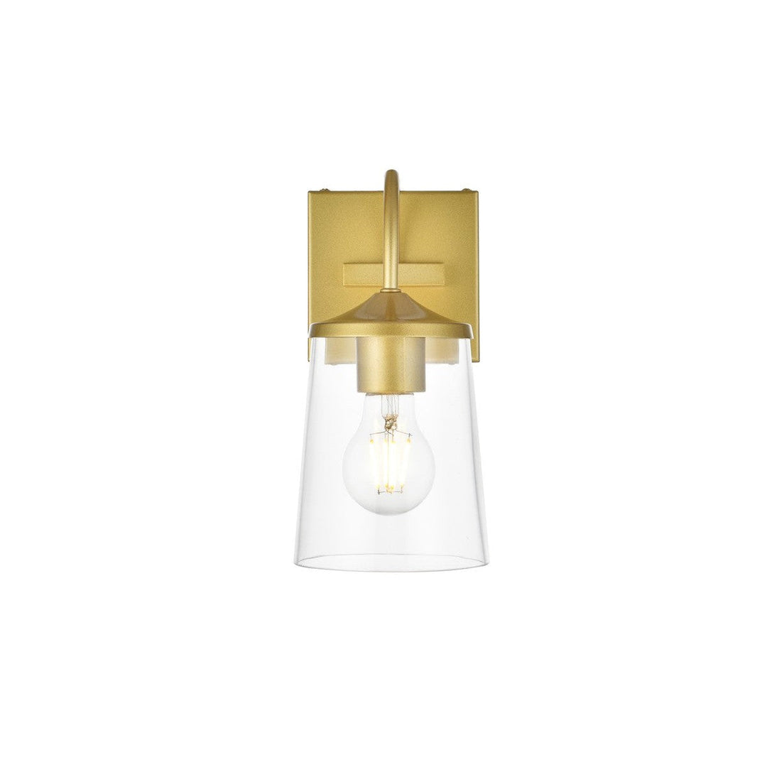 Elegant Avani LD7313W5BRA Bath Vanity Light 5 in. wide - Brass And Clear