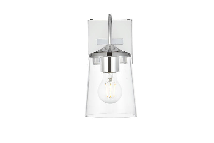 Elegant Avani LD7313W5CH Bath Vanity Light 5 in. wide - Chrome And Clear