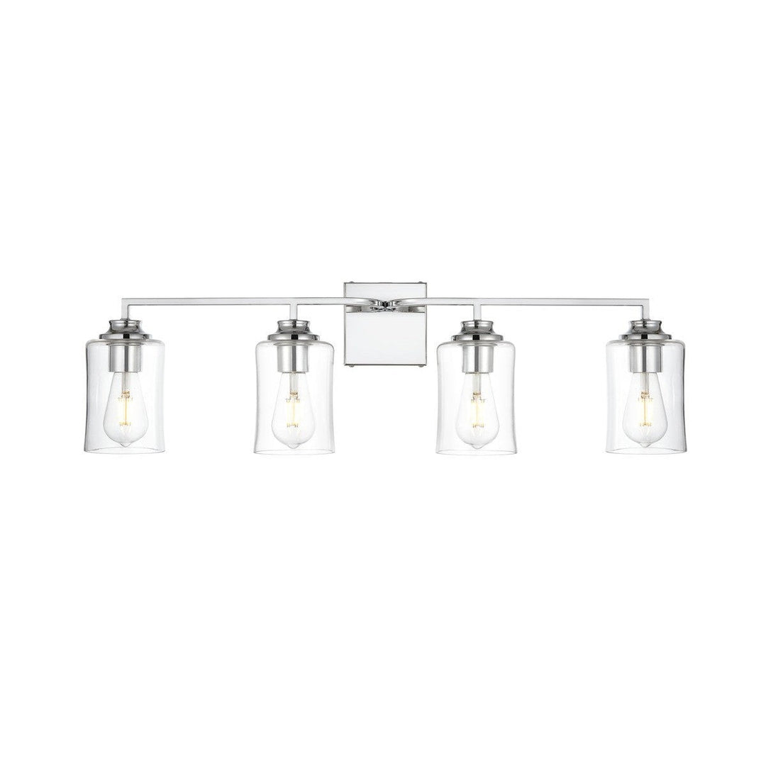 Elegant Ronnie LD7314W32CH Bath Vanity Light 32 in. wide - Chrome And Clear