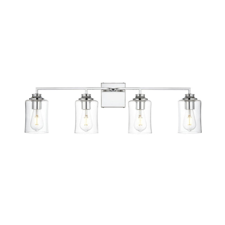 Elegant Ronnie LD7314W32CH Bath Vanity Light 32 in. wide - Chrome And Clear