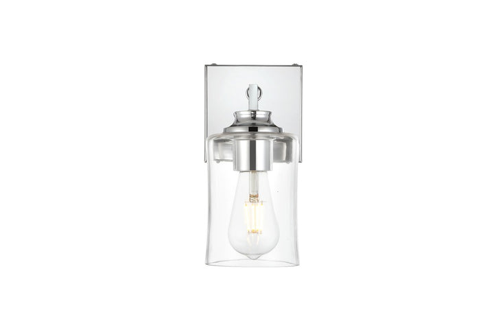 Elegant Ronnie LD7314W5CH Bath Vanity Light 5 in. wide - Chrome And Clear