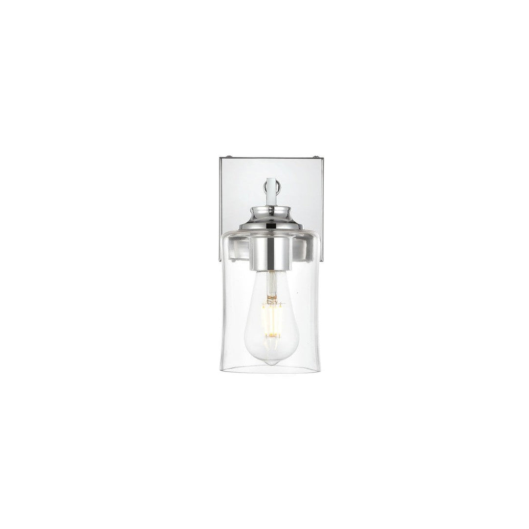 Elegant Ronnie LD7314W5CH Bath Vanity Light 5 in. wide - Chrome And Clear