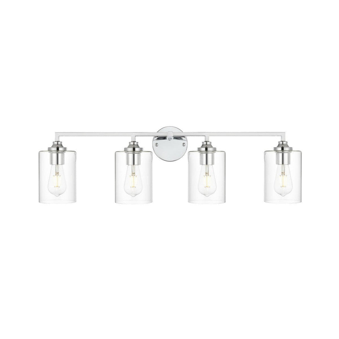 Elegant Mayson LD7315W33CH Bath Vanity Light 33 in. wide - Chrome And Clear