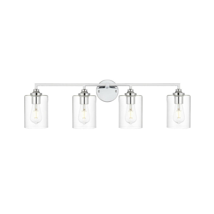 Elegant Mayson LD7315W33CH Bath Vanity Light 33 in. wide - Chrome And Clear