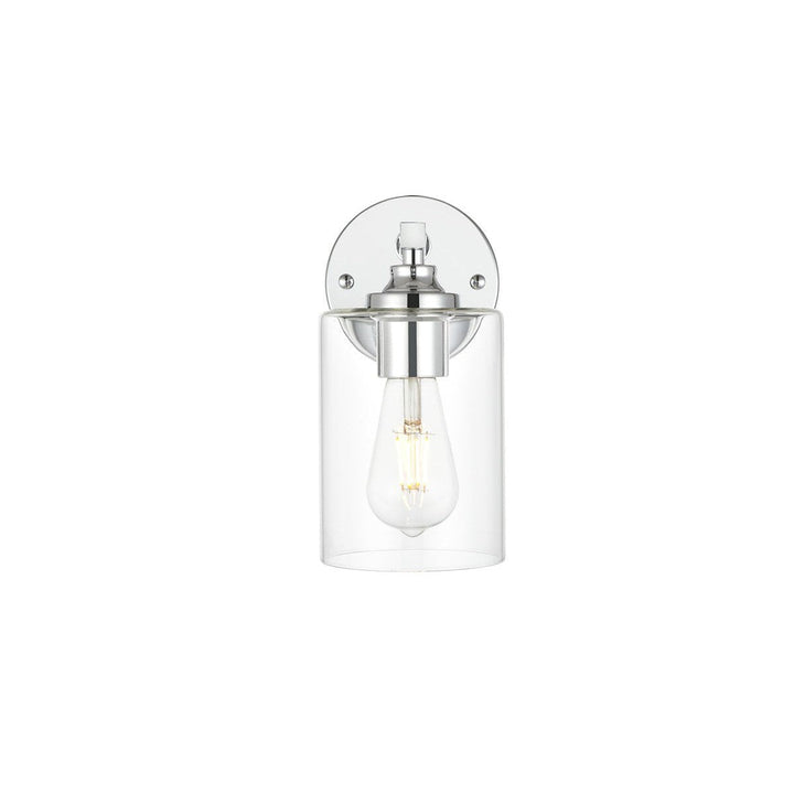 Elegant Mayson LD7315W5CH Bath Vanity Light 5 in. wide - Chrome And Clear