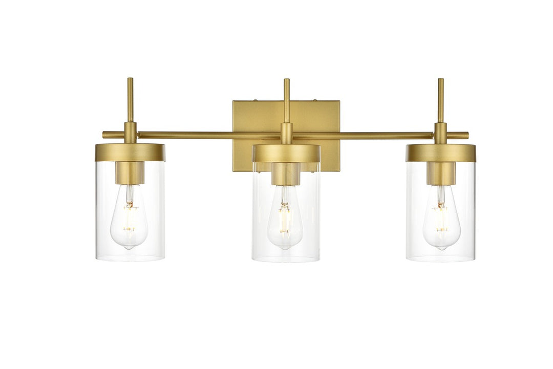 Elegant Benny LD7319W24BRA Bath Vanity Light 24 in. wide - Brass And Clear