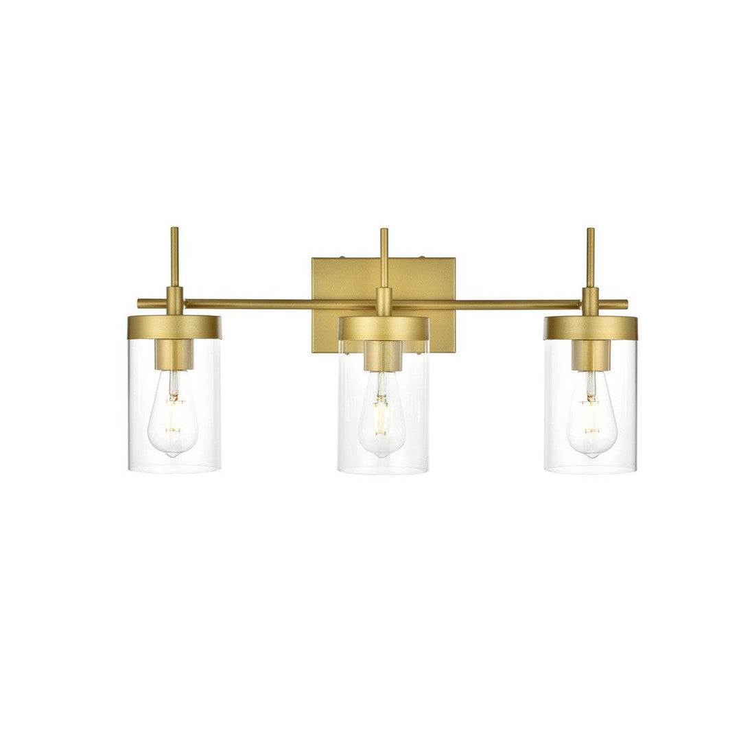 Elegant Benny LD7319W24BRA Bath Vanity Light 24 in. wide - Brass And Clear