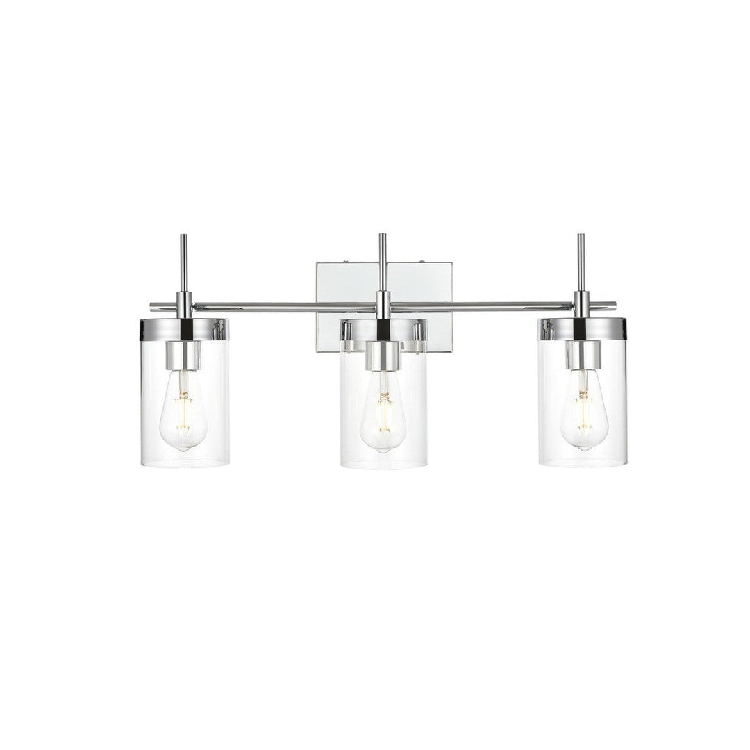 Elegant Benny LD7319W24CH Bath Vanity Light 24 in. wide - Chrome And Clear