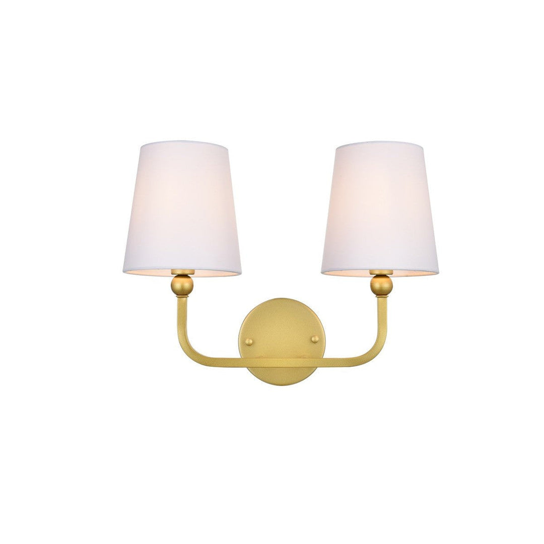 Elegant Colson LD7322W16BRA Bath Vanity Light 16 in. wide - Brass And Clear