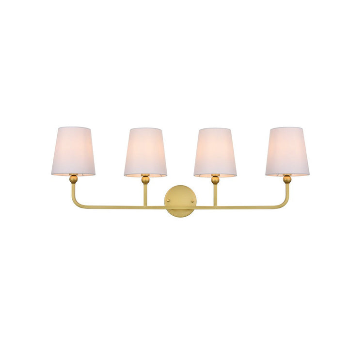 Elegant Colson LD7322W36BRA Bath Vanity Light 36 in. wide - Brass And Clear